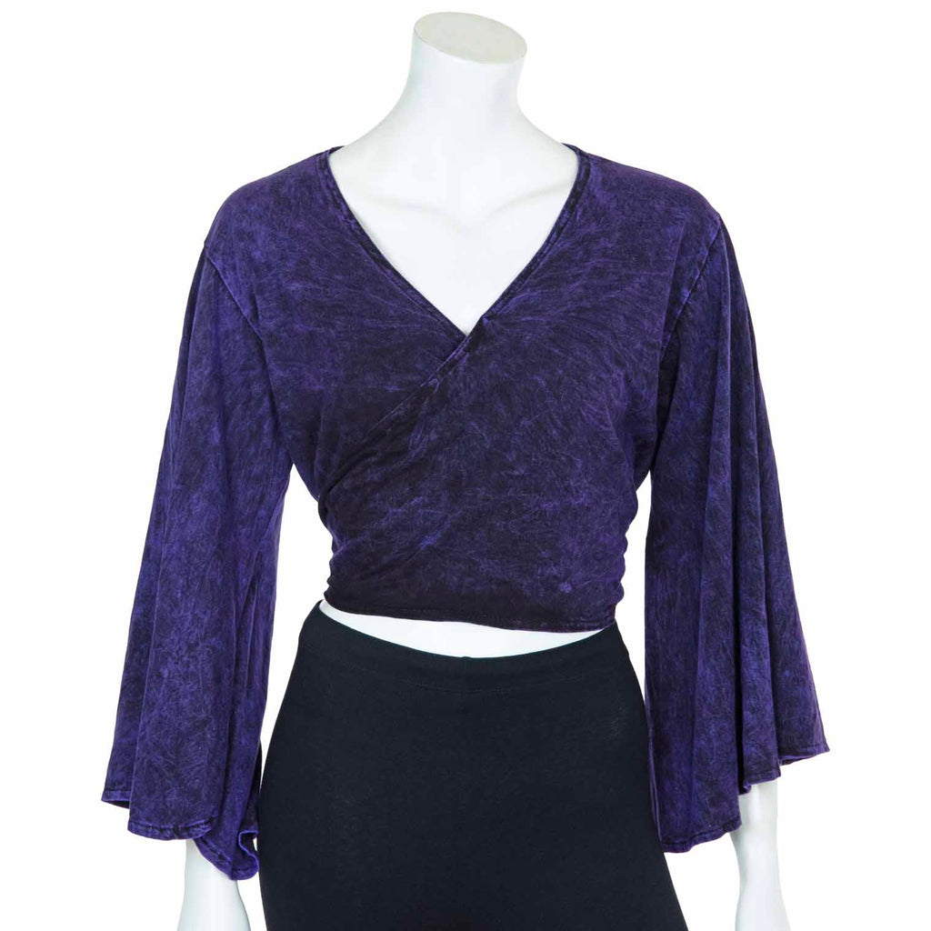 Stonewash Wrap Top-Siesta Crafts