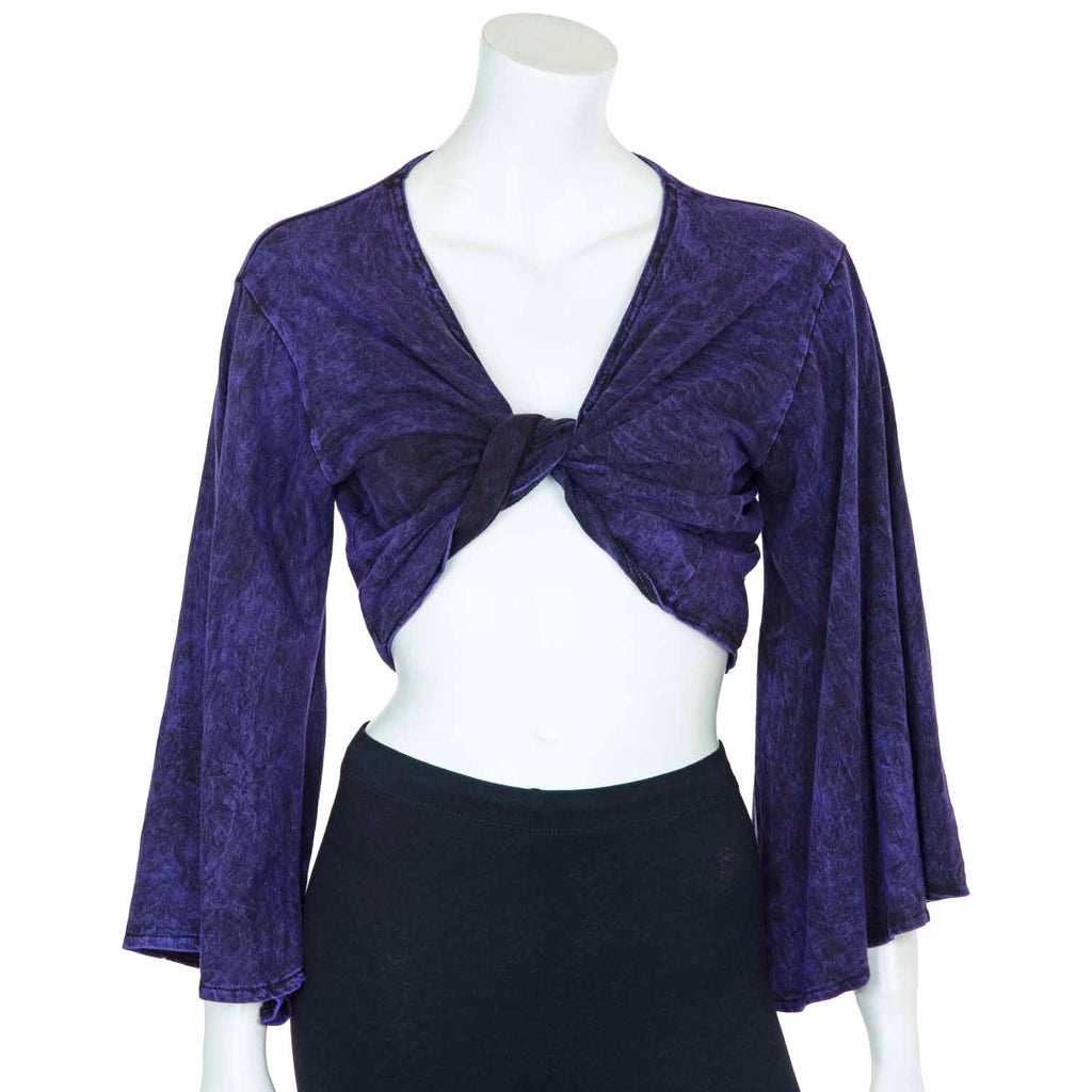 Stonewash Wrap Top-Siesta Crafts