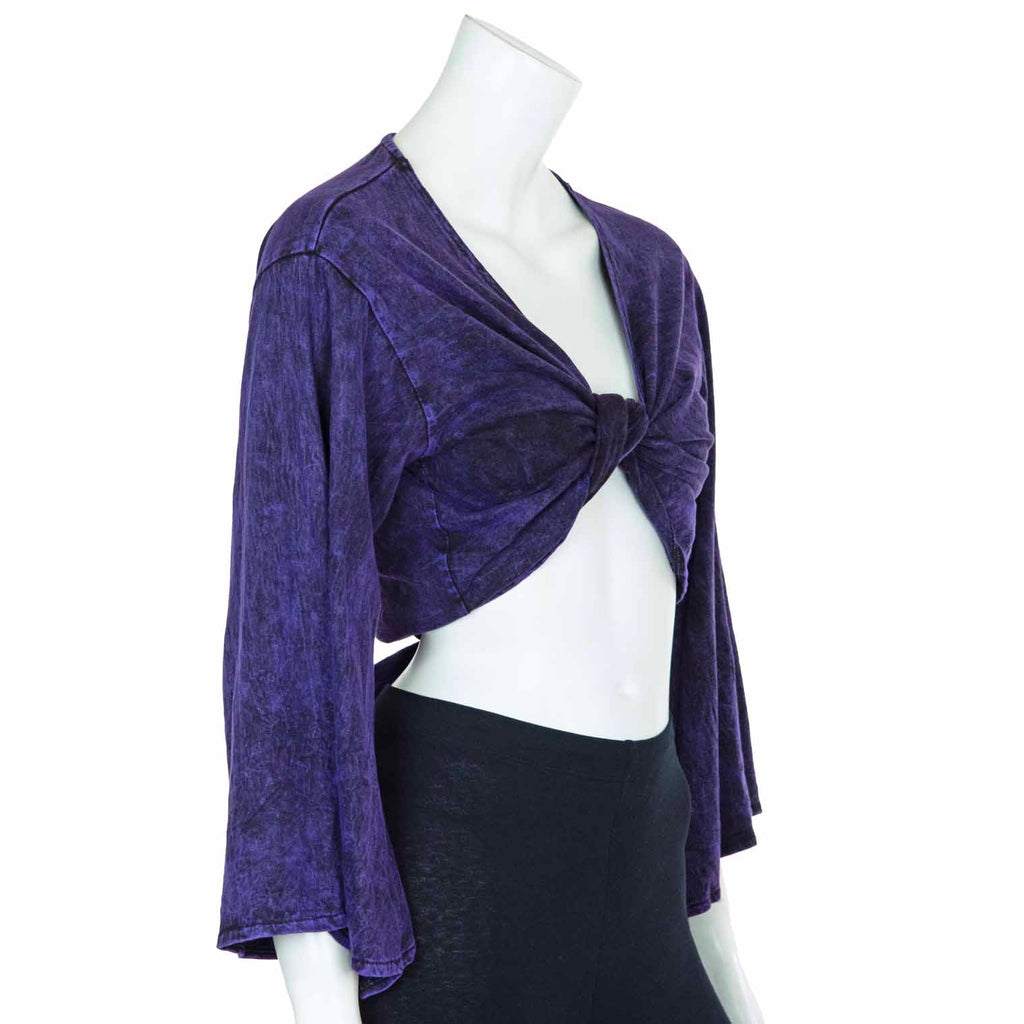 Stonewash Wrap Top-Siesta Crafts