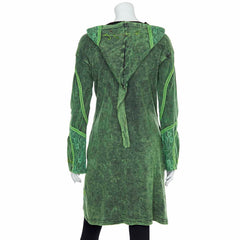 Aari Lace Embroidered Coat with Pixie Hood-Siesta Crafts