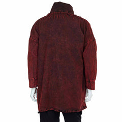 Stonewash Fringed Cowboy Coat-Siesta Crafts