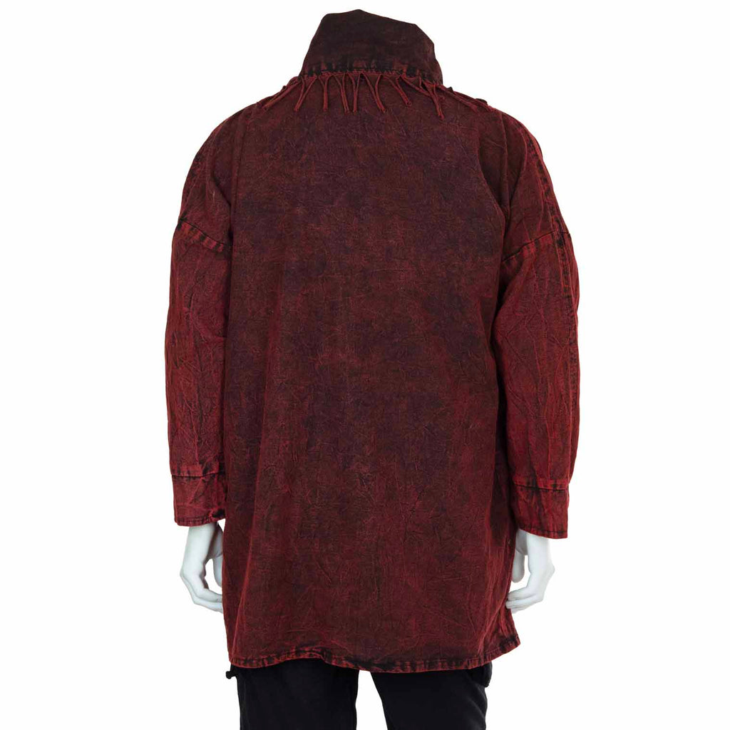 Stonewash Fringed Cowboy Coat-Siesta Crafts
