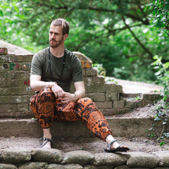 Autumnal Elephant Print Trousers