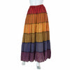 Rainbow Stripy Cotton Maxi Skirt-Siesta Crafts