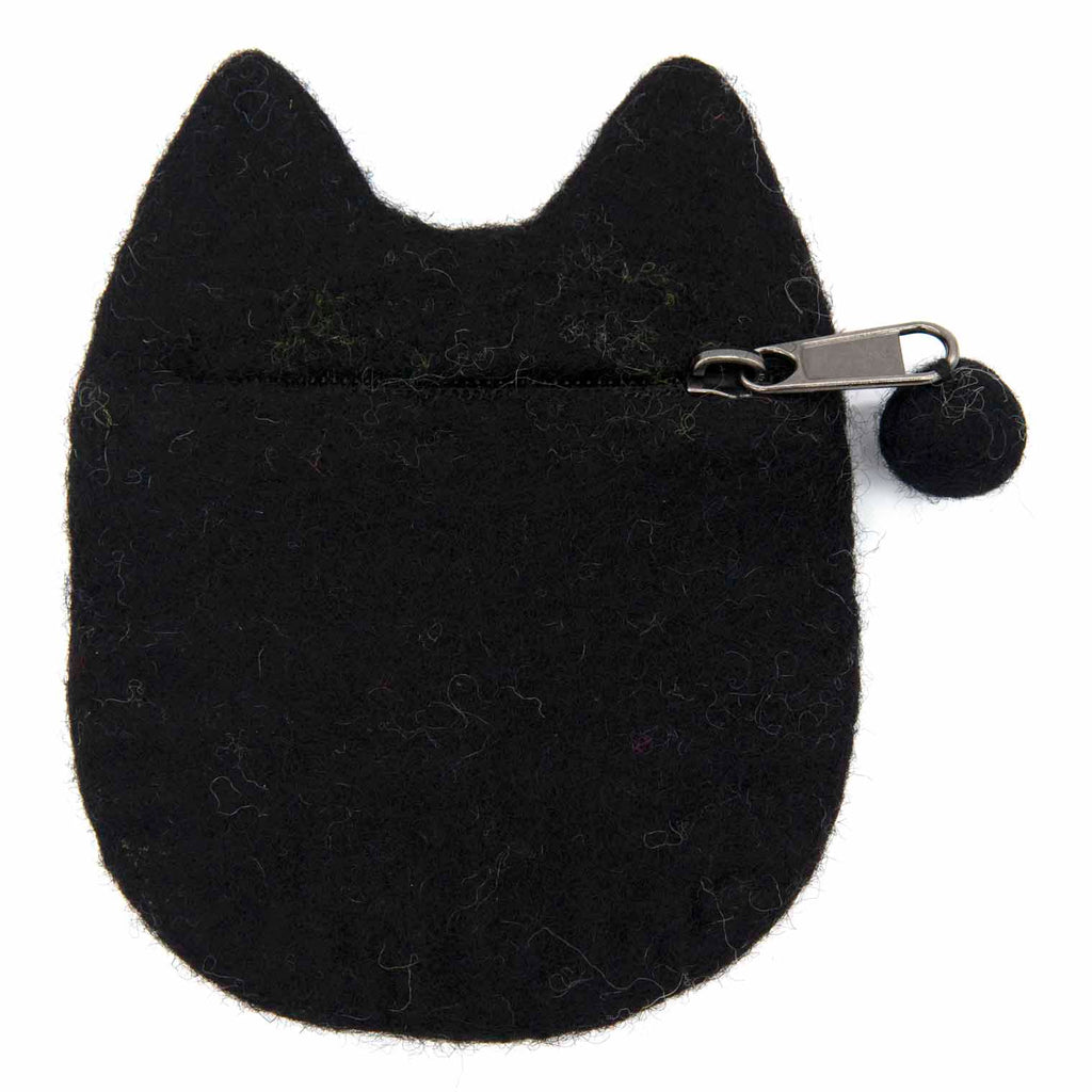 Black Cat Felt Coin Purse-Siesta Crafts