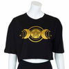 Triple Goddess Pentacle Crop T-Shirt-Siesta Crafts