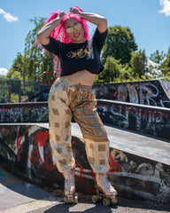 Drawstring Recycled Sari Trousers-Siesta Crafts