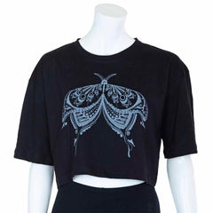 Henna Moth Crop T-Shirt-Siesta Crafts