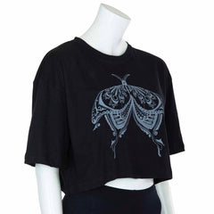 Henna Moth Crop T-Shirt-Siesta Crafts