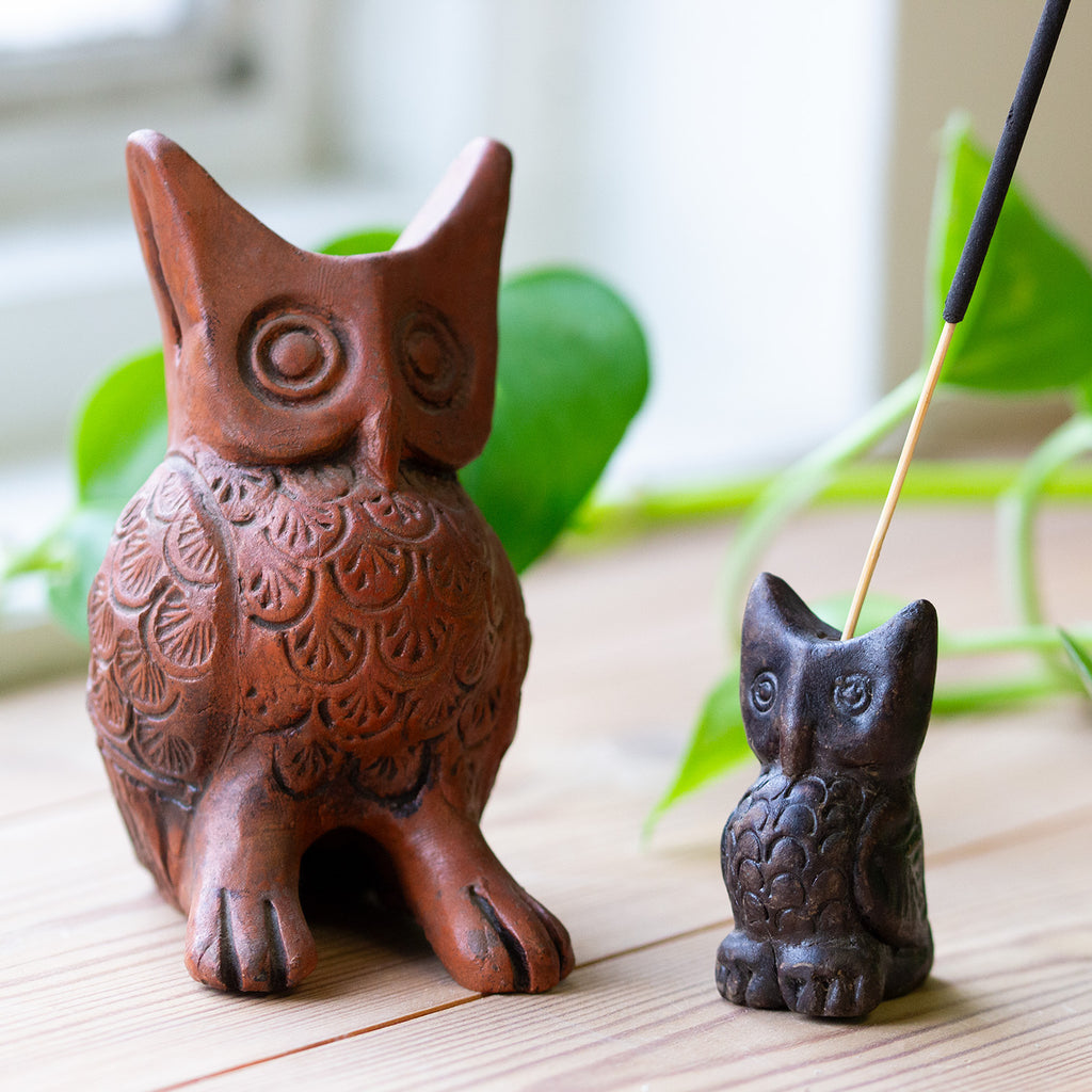 Owl Ceramic Incense Holder-Siesta Crafts