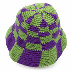 Warped Checked Crocheted Hat-Siesta Crafts
