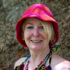Warped Checked Crocheted Hat