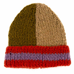 Colour Block Beanie Hat-Siesta Crafts