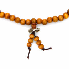 Wooden Mallah Beads on Elastic with Dorje-Siesta Crafts