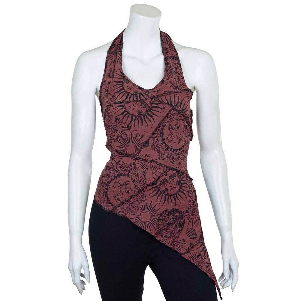 Sun And Moon Multi Tie Halter Top-Siesta Crafts