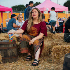 Recycled Sari Lace Up Ali Baba Trousers