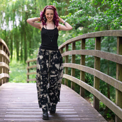 Bleached Tie Dye Palazzo Trousers
