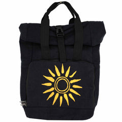 Roll Top Black Sun Backpack