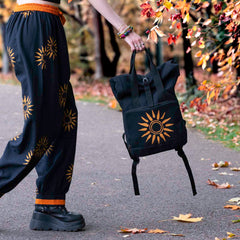 Roll Top Black Sun Backpack