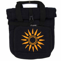Roll Top Black Sun Backpack