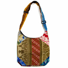 Patchwork Recycled Sari Shoulder Bag-Siesta Crafts