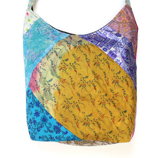 Patchwork Recycled Sari Shoulder Bag-Siesta Crafts