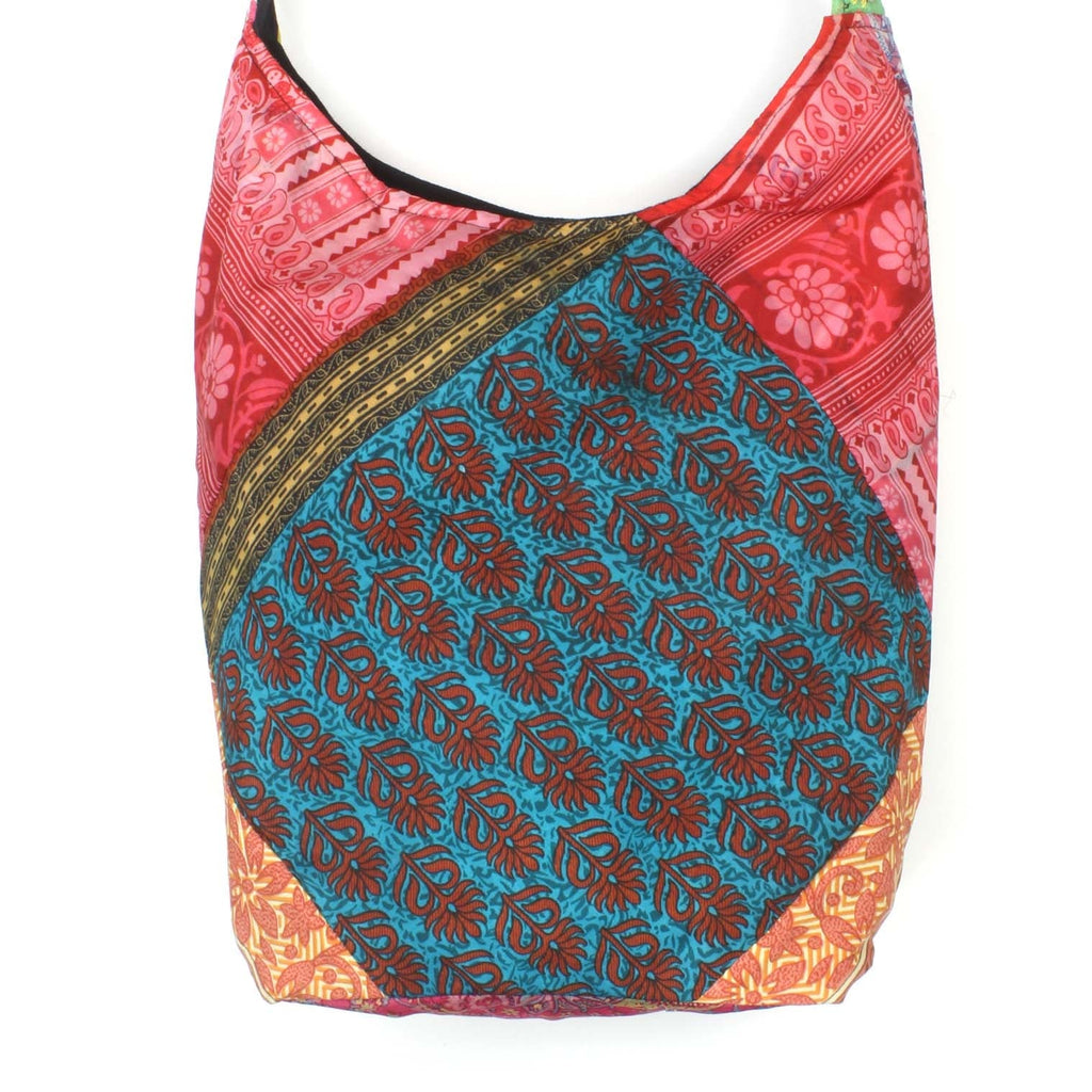 Patchwork Recycled Sari Shoulder Bag-Siesta Crafts