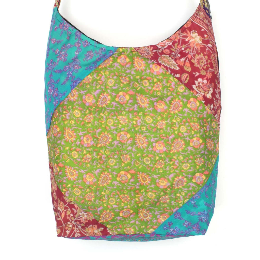 Patchwork Recycled Sari Shoulder Bag-Siesta Crafts