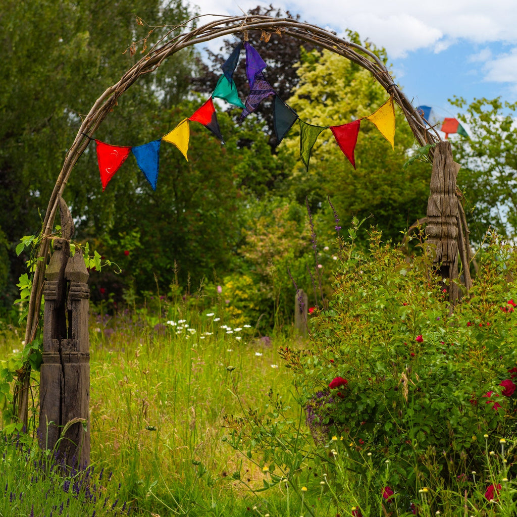 Large Flag Recycled Sari Bunting-Siesta Crafts