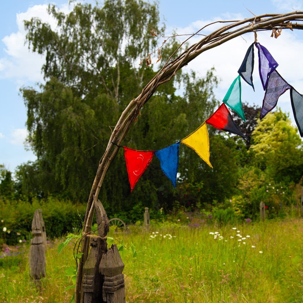 Large Flag Recycled Sari Bunting-Siesta Crafts