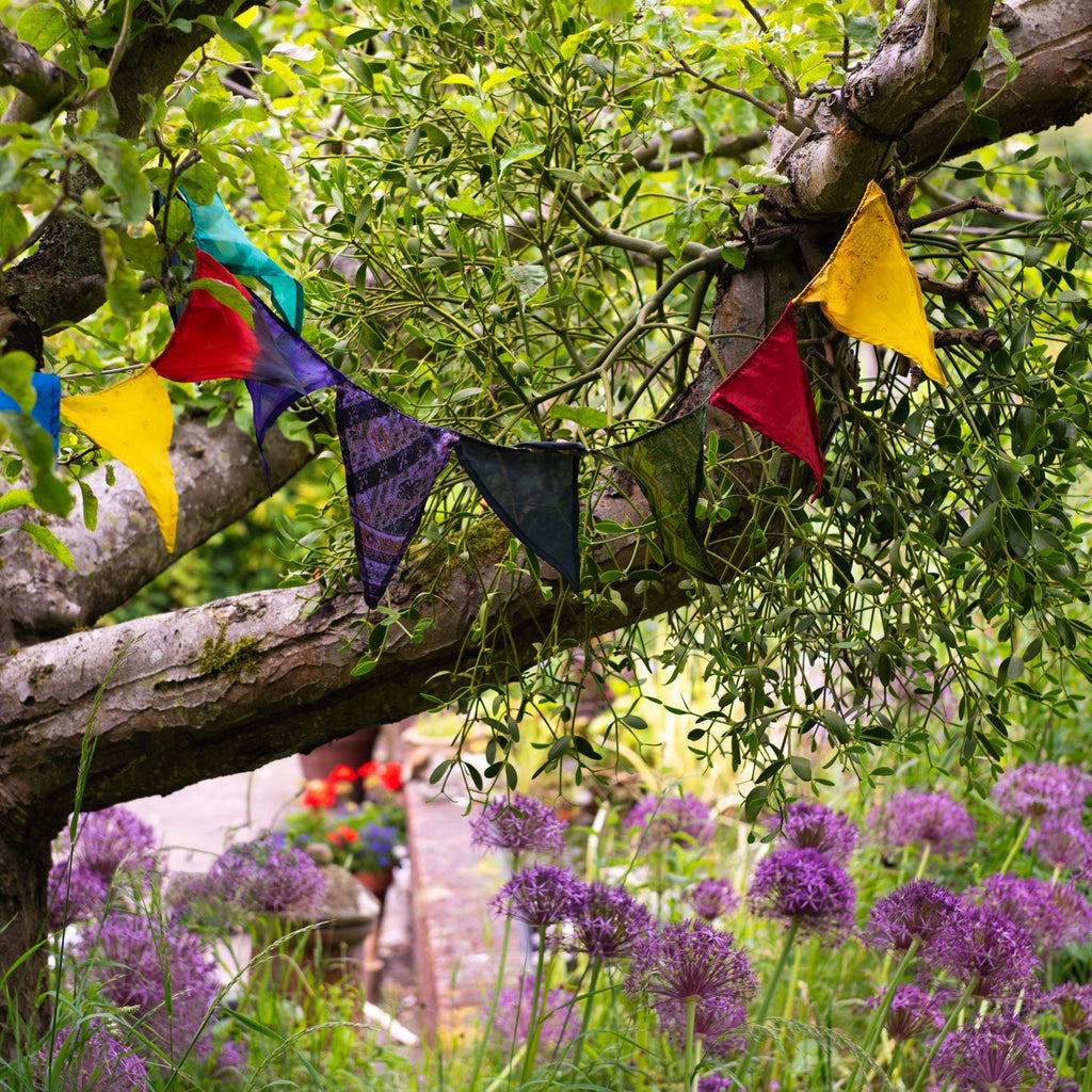 Large Flag Recycled Sari Bunting-Siesta Crafts