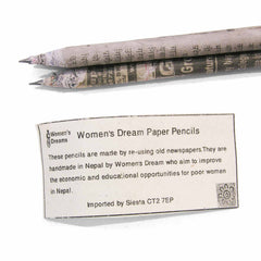 Recycled Newspaper Pencils (Pack of 3)-Siesta Crafts