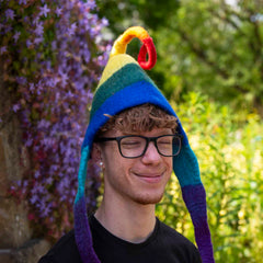 Rainbow Felt Earflap Hat-Siesta Crafts