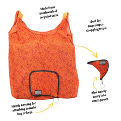 Recycled Sari Fold Out Bag-Siesta Crafts