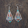 Metal Shield Earrings-Siesta Crafts