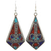 Metal Shield Earrings-Siesta Crafts