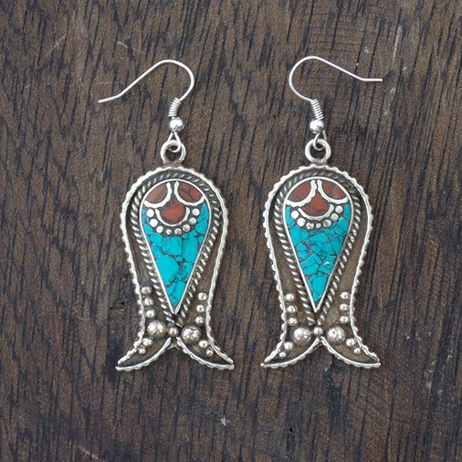 Metal Tails Earrings-Siesta Crafts