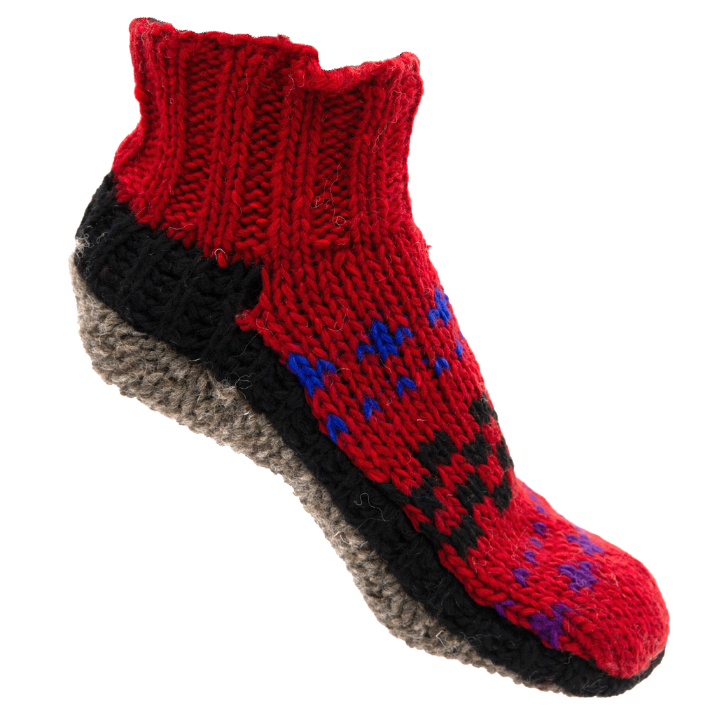 Mixed Woollen Slippers-Siesta Crafts