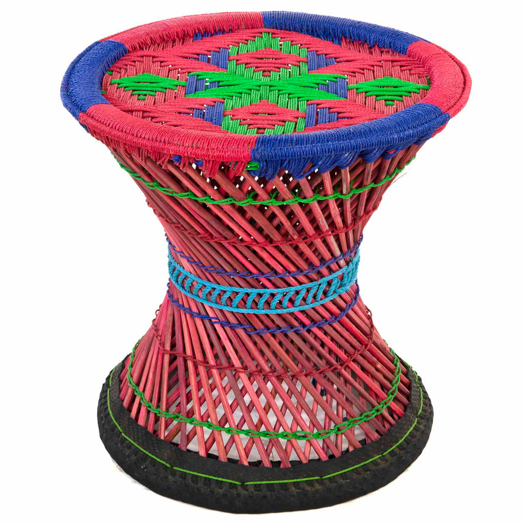 Large Mudha Bamboo Stool-Siesta Crafts