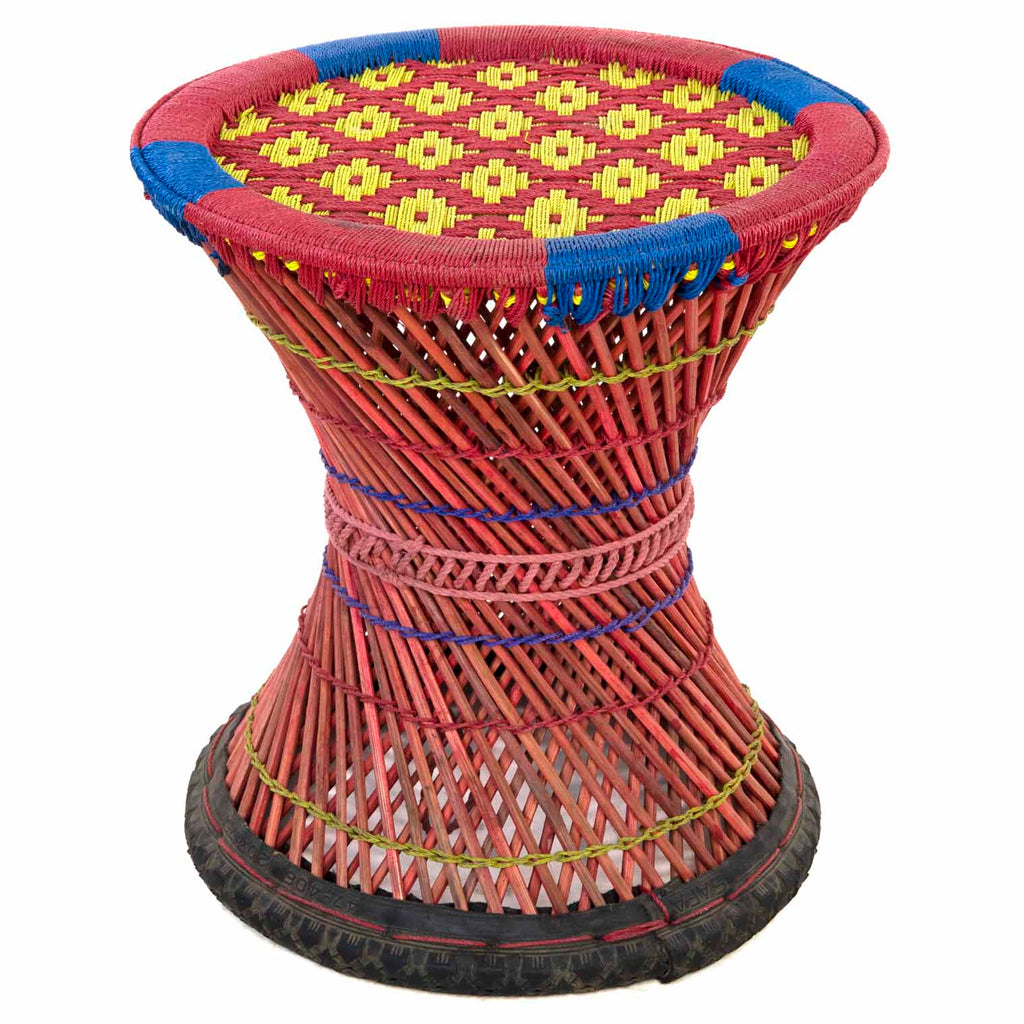 Large Mudha Bamboo Stool-Siesta Crafts