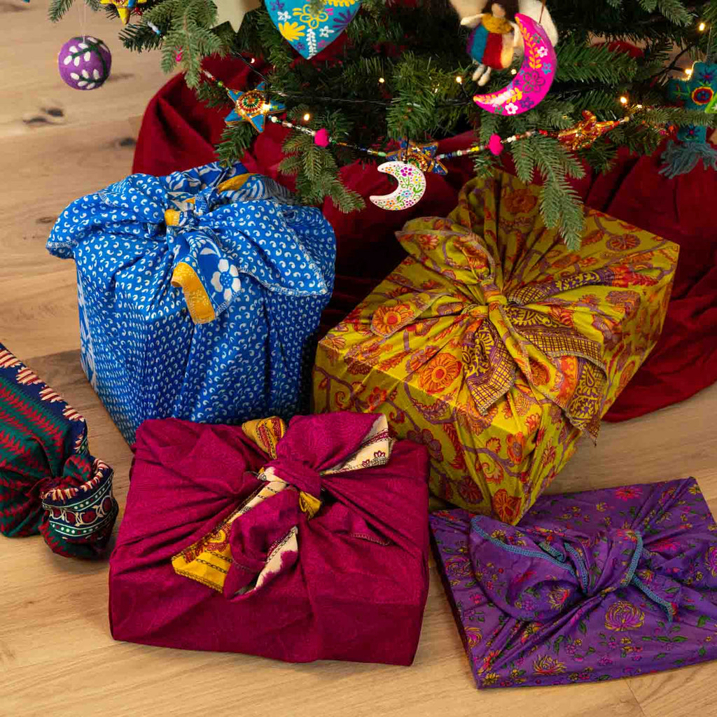 Nepalese Recycled Sari Gift Wrap - Large