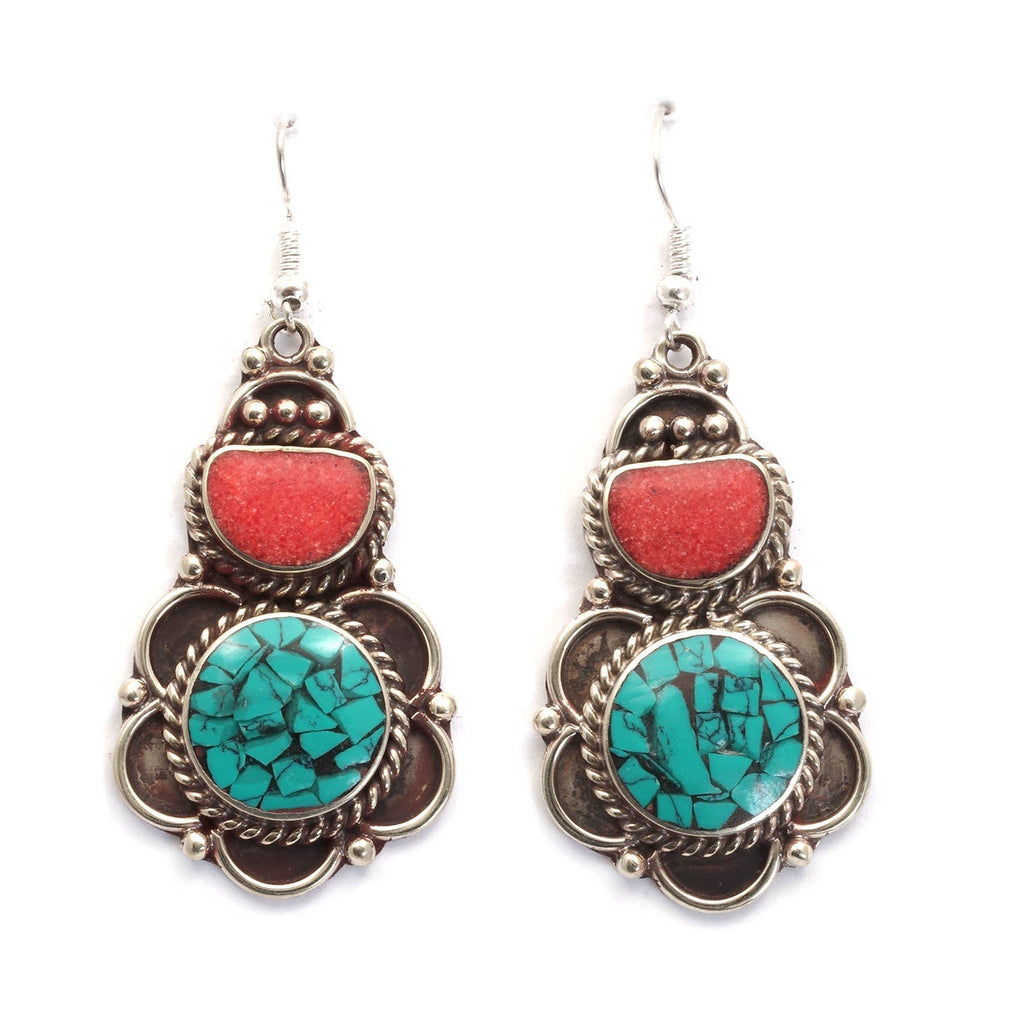 Alina Metal Earrings-Siesta Crafts