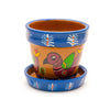 Mithila Flower Pot and Saucer Small-Siesta Crafts