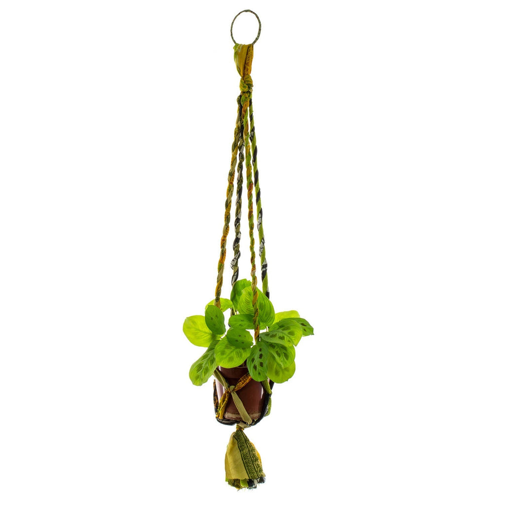 Recycled Sari Plant Hanger Small-Siesta Crafts