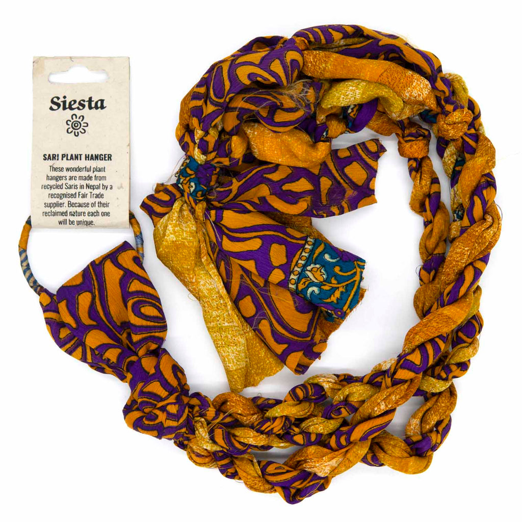 Recycled Sari Plant Hanger Small-Siesta Crafts