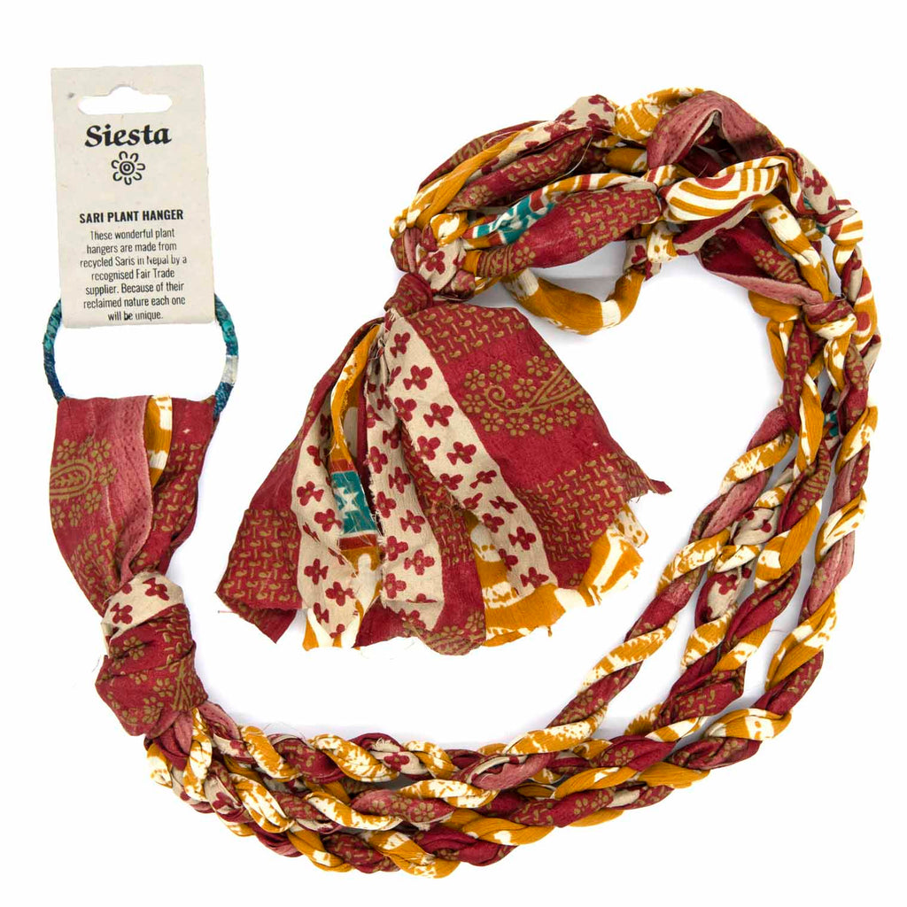 Recycled Sari Plant Hanger Small-Siesta Crafts