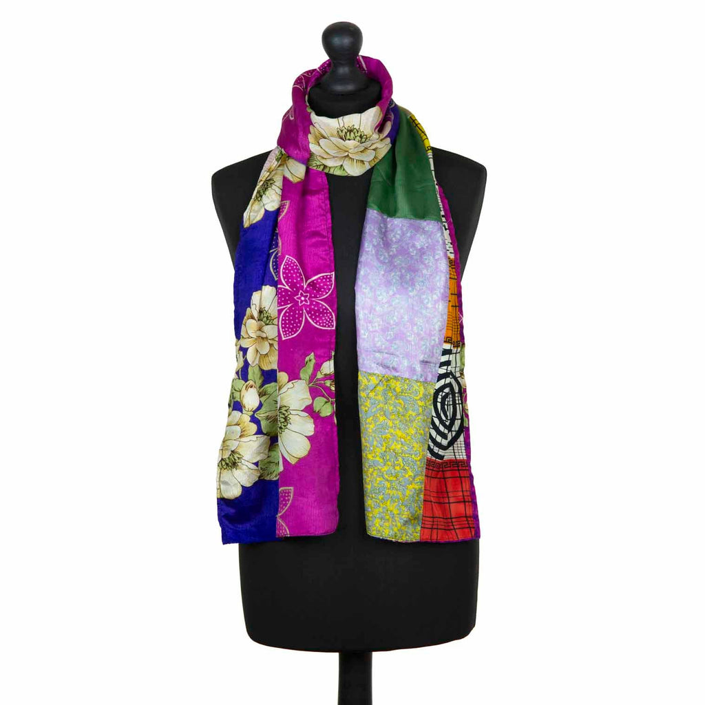 Recycled Sari Patch Scarf-Siesta Crafts