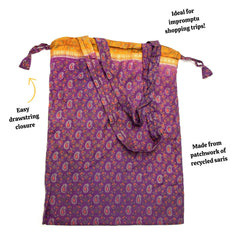 Recycled Sari Shopper Bag-Siesta Crafts