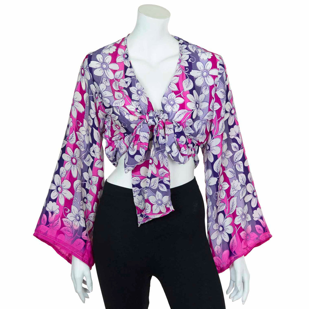 Recycled Sari Wrap Top-Siesta Crafts