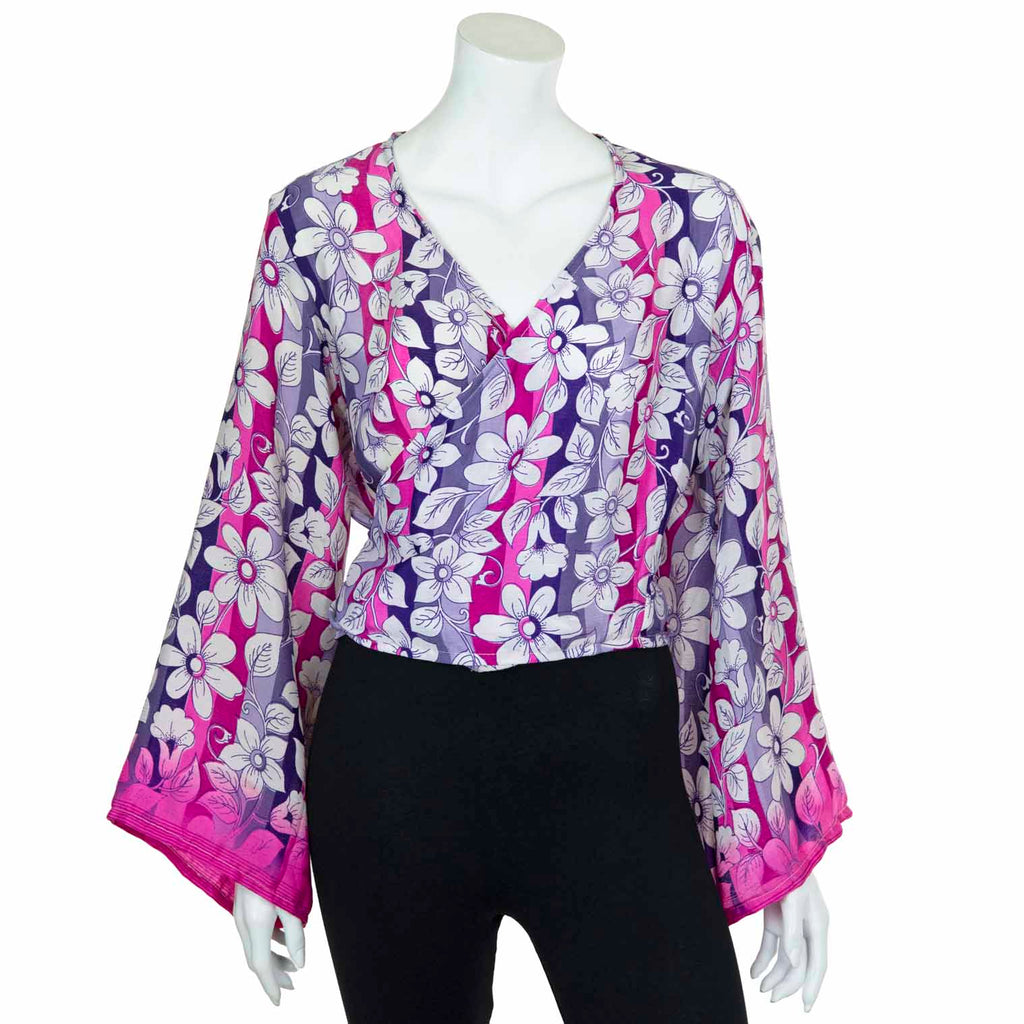 Recycled Sari Wrap Top-Siesta Crafts